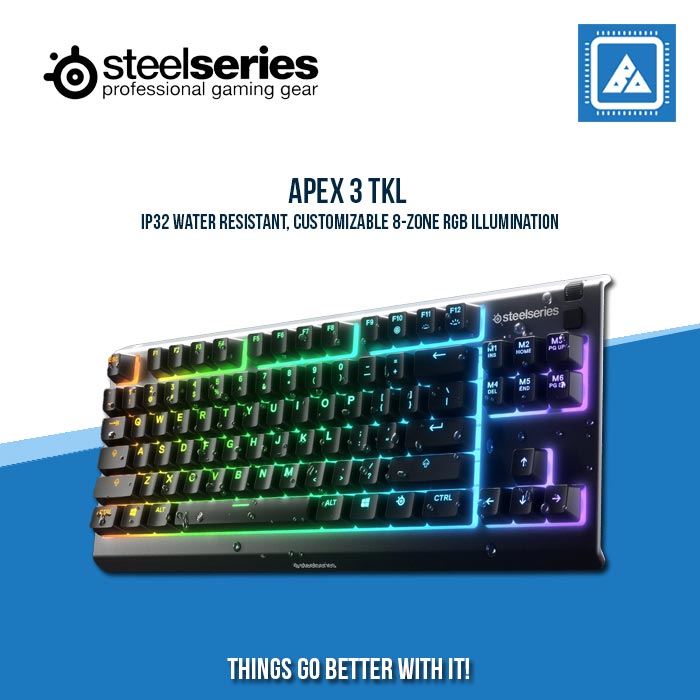 STEELSERIES APEX 3 TKL RGB MECHANICAL GAMING KEYBOARD STEELSERIES APEX 3 TKL RGB MECHANICAL GAMING KEYBOARD
